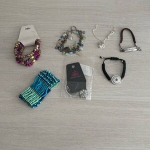 Assorted Bracelet Set with Gold, Silver, and Multicolor Designs